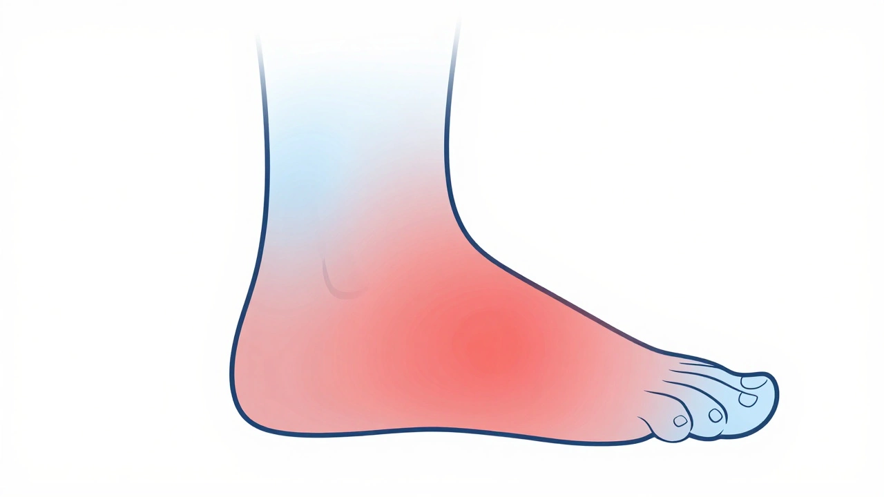 Diagram illustrating foot swelling and expansion inside a shoe