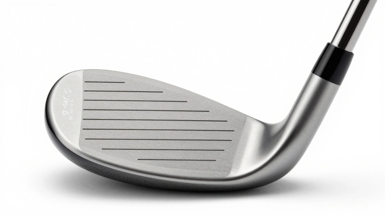 Golf driver head on white background