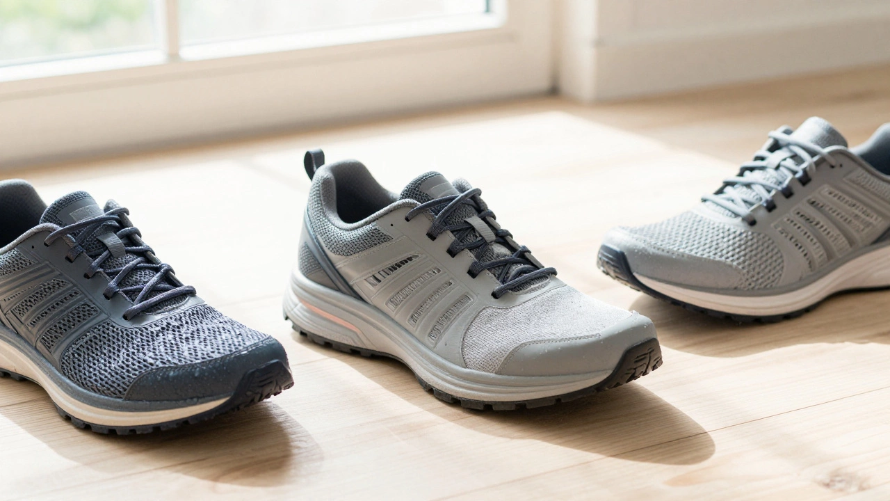 Comparison of walking shoes, soggy runners, and stability trainers