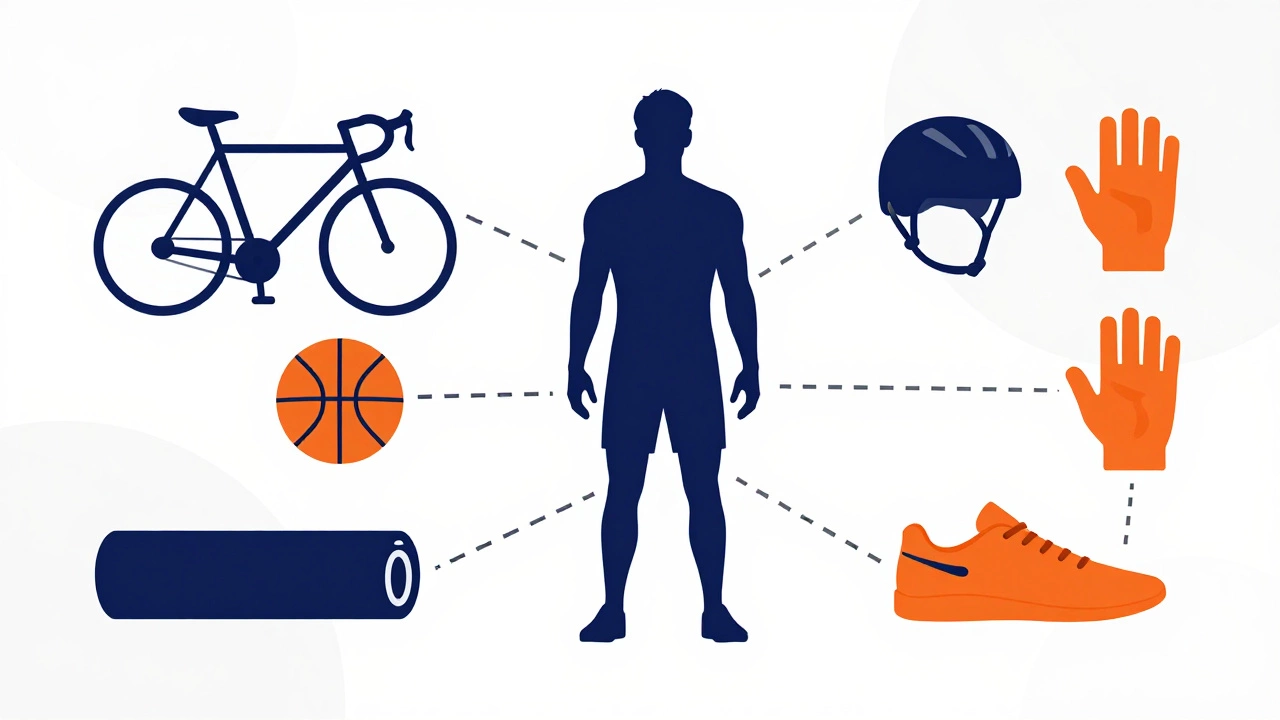 Minimalist graphic showing durable equipment vs replaceable personal gear