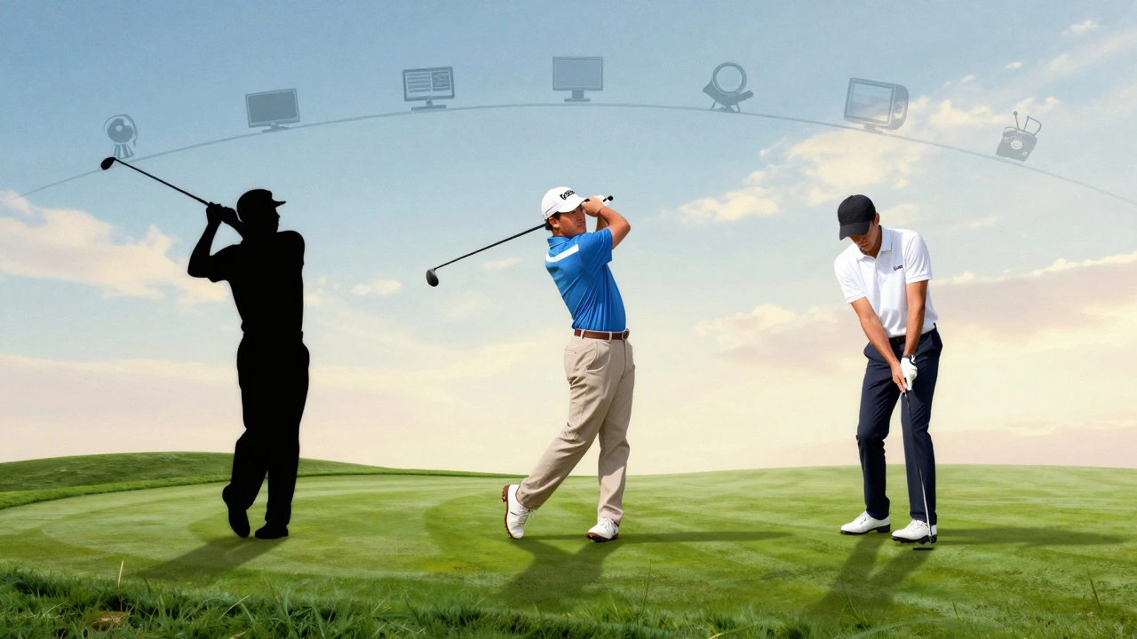 Three golf eras merging on stylized course