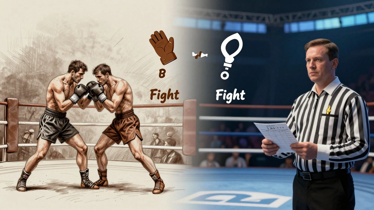 Artistic comparison of historical and modern combat sports