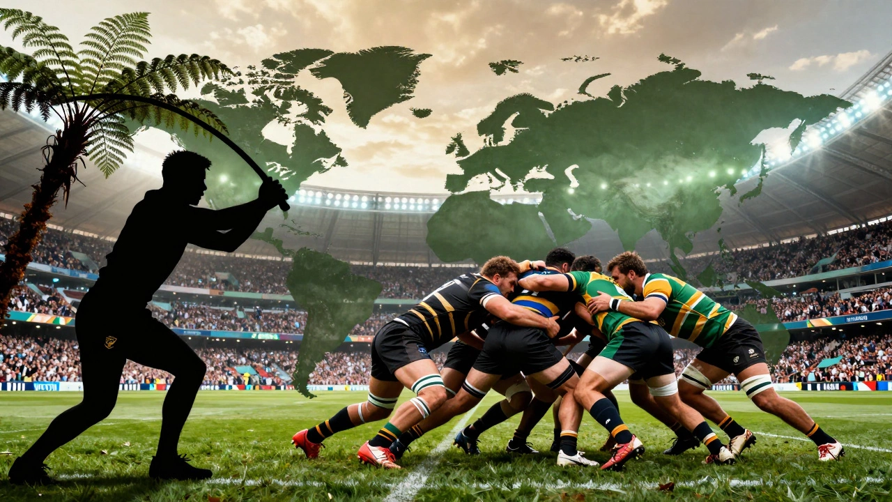 Dynamic montage of global rugby culture and modern matches