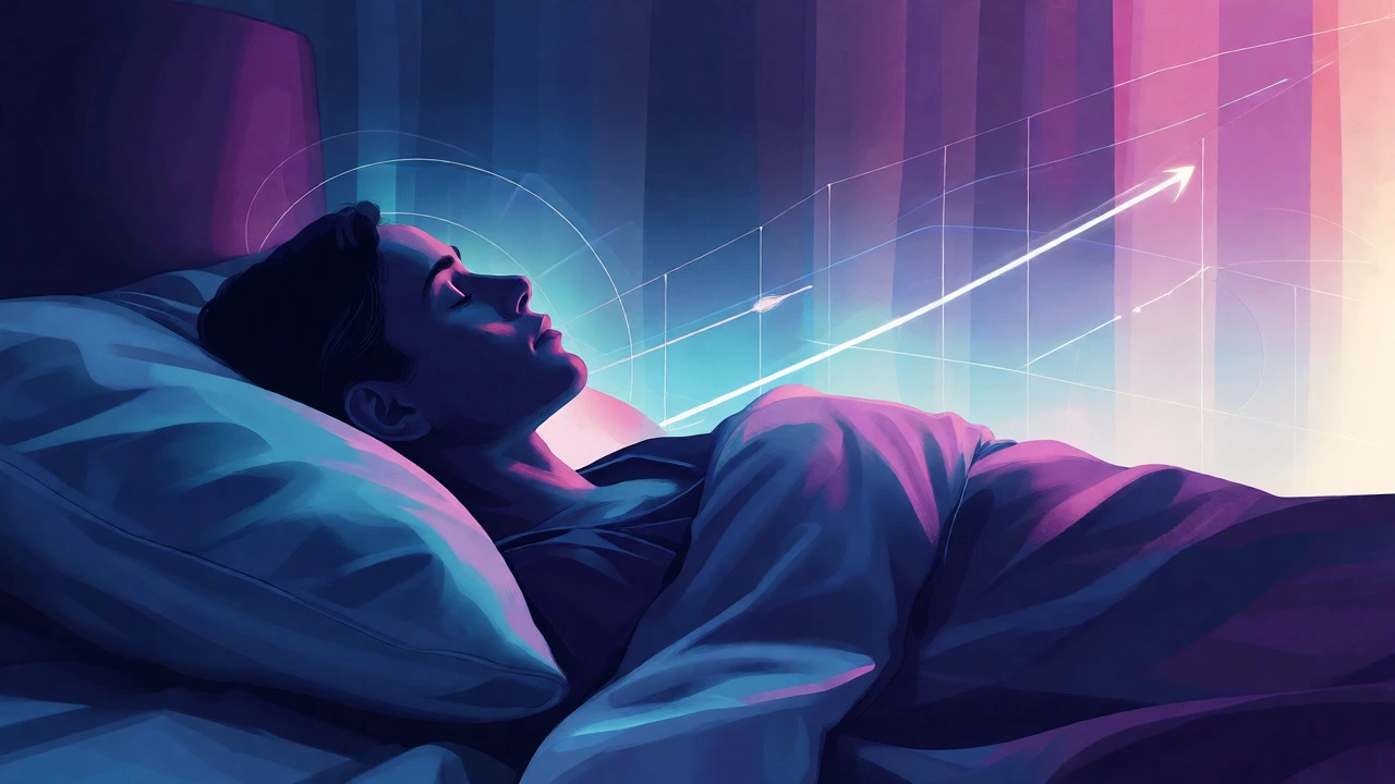 Abstract conceptual image of peaceful sleep representing recovery and mental resilience.